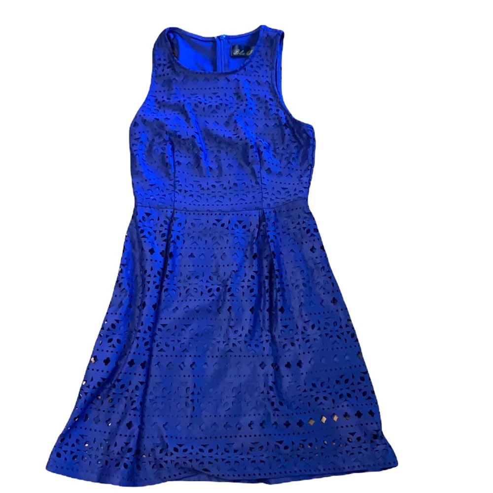 [Blue Rain] Cocktail dress with geometric cutout detail